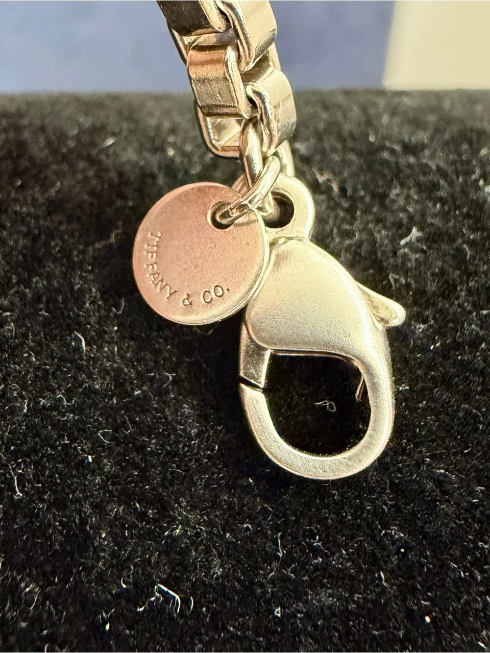 TIFFANY & CO. Sterling Silver Venetian Box Chain Bracelet 16.3g; 7.25” w/ COA
